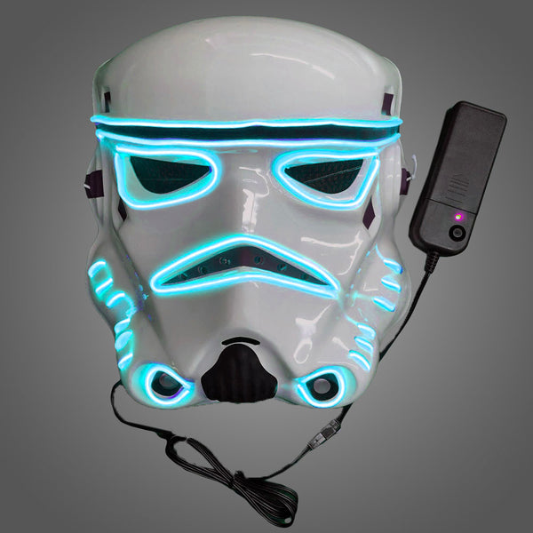 Light up Blue EL Wire Stormtrooper Mask