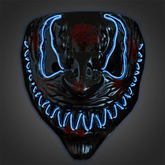 Light up Blue EL Wire Venom Mask