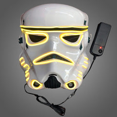 Light up Yellow EL Wire Stormtrooper Mask