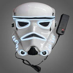 Light up White EL Wire Stormtrooper Mask