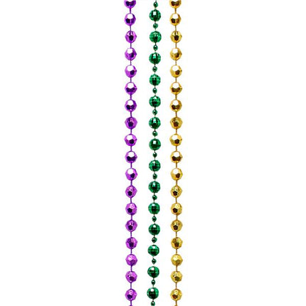 Mardi Gras 7mm Bead Faceted Necklaces