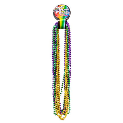 Mardi Gras 7mm Beaded 33 Inch Necklaces