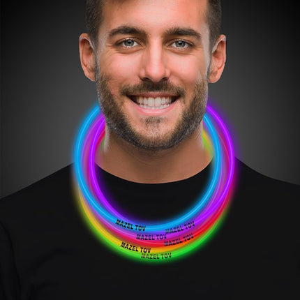 Mazel Tov 22 Inch Glow Necklaces - Assorted Pack of 50 Necklaces