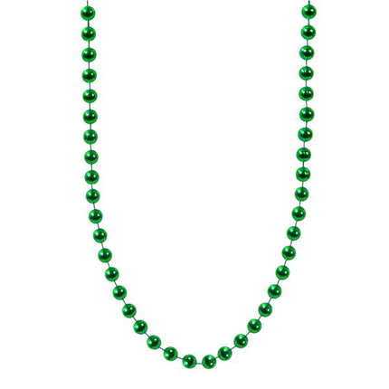 Metallic Green 7mm Beaded 33 Inch Necklaces