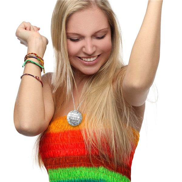 Mirror Disco Ball Bead Necklaces
