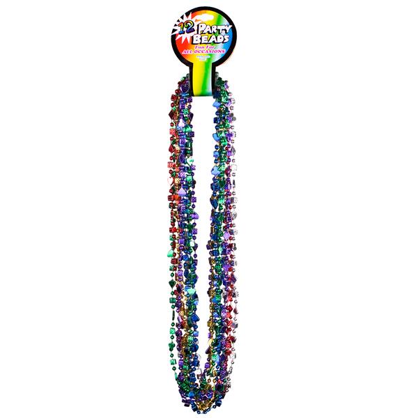 Multi-Color Casino Beaded 33 Inch Necklaces