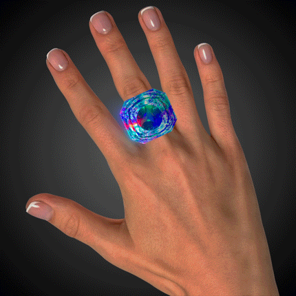 Multi-Color LED Flashing Diamond Rings