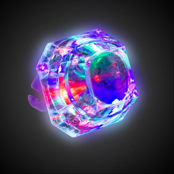 Multi-Color Light Up Diamond Rings - Pack of 12