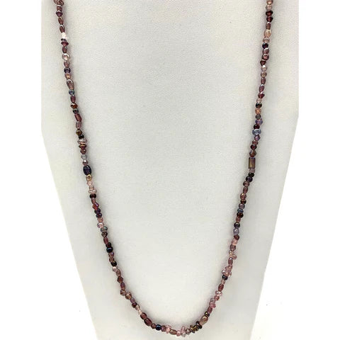 Multicolor Glass Beaded 27 Inches Necklaces - Pack of 12