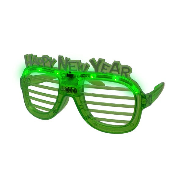 Green LED New Year Slotted Shades