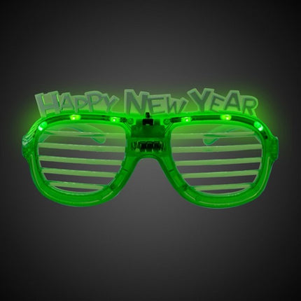 New Year Green LED Slotted Shades