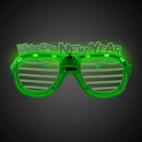 New Year Green LED Slotted Shades
