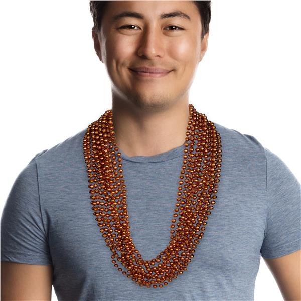 Orange 7mm Bead 33 Inch Necklaces