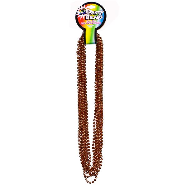 Orange 7mm Beaded 33 Inch Necklaces