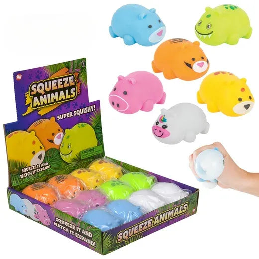 3" Squeezy Animals - Pack of 12