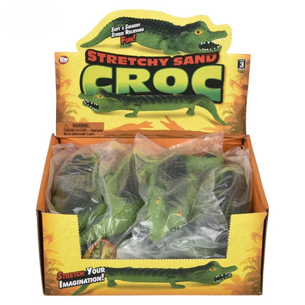 10" Stretchy Sand Crocodile