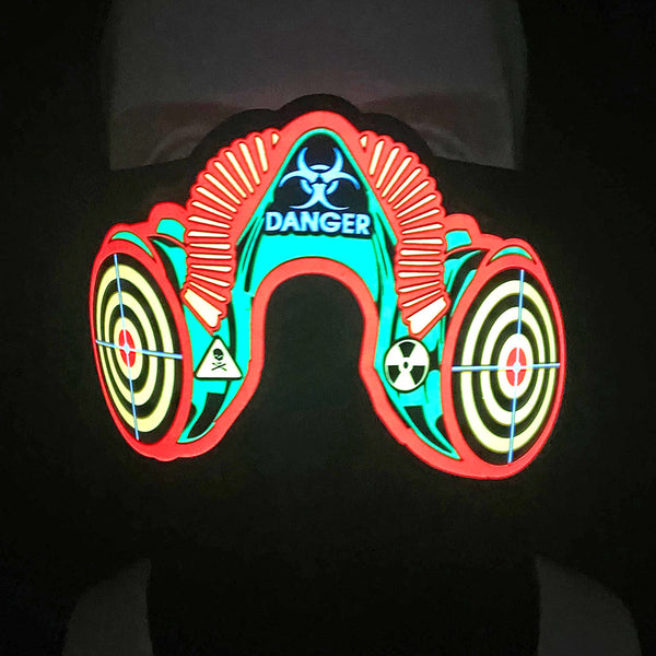 Light up El Wire Danger Panel Mask
