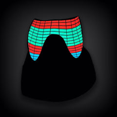 Light up El Wire Halloween DJ Levels Panel Mask