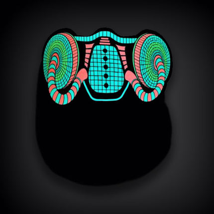 Light up El Wire Halloween Gas Mask Panel Mask