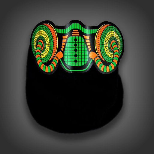 Light up El Wire Halloween Gas Mask Panel Mask