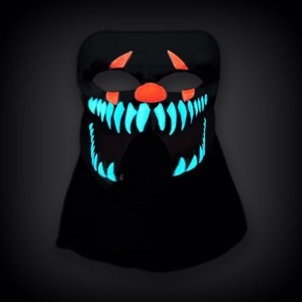 Light up El Wire Halloween Devil Panel Mask