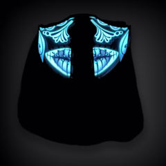 Light up El Wire Halloween Scary Lips Panel Mask