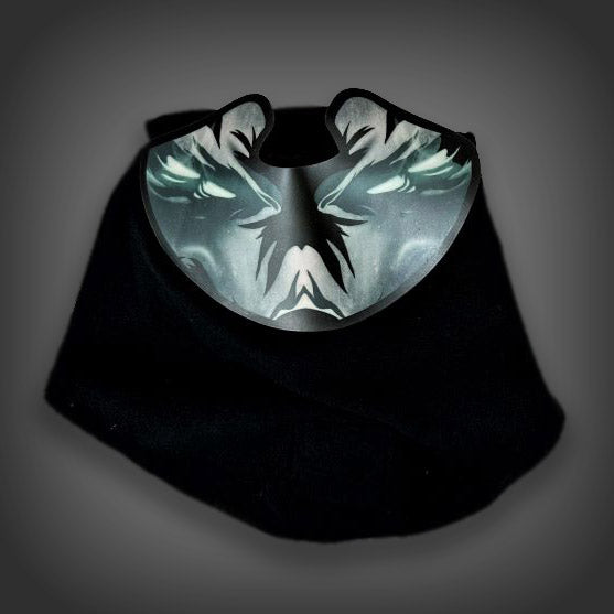 Light up El Wire Halloween Spooky Black Panel Mask