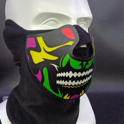Light up El Wire Scary Teeth Panel Mask