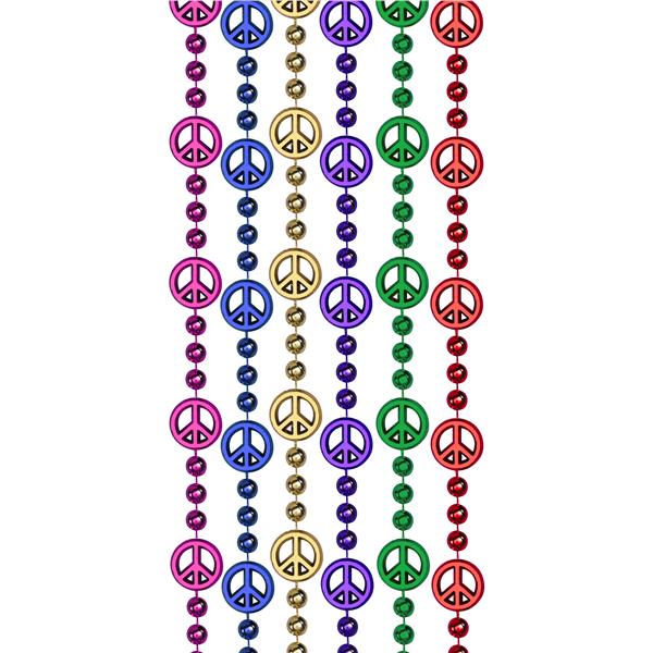 Peace Sign Bead Necklaces