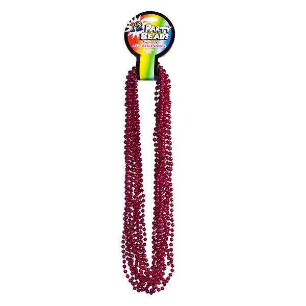 Pink 7mm Beaded 33 Inch Necklaces