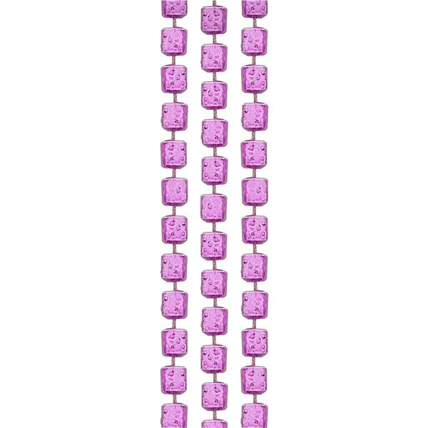 Pink Dice Bead 33 Inch Necklaces - Pack of 12