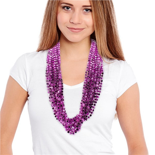 Pink Dice Beaded 33 Inch Necklaces