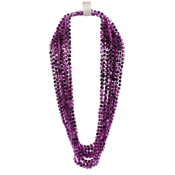 Pink Dice Beaded 33 Inch Necklaces - Pack of 12