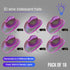 Pink EL WIRE Light Up Iridescent Space Cowboy Hat - Pack of 18 Hats