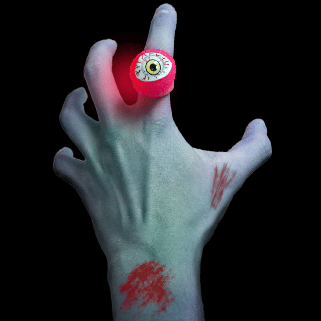 Pink LED Flashing Eyeball Ring