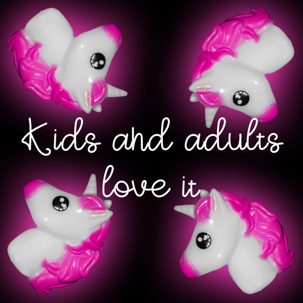 1 Inch Light Up Pink Unicorn Rings