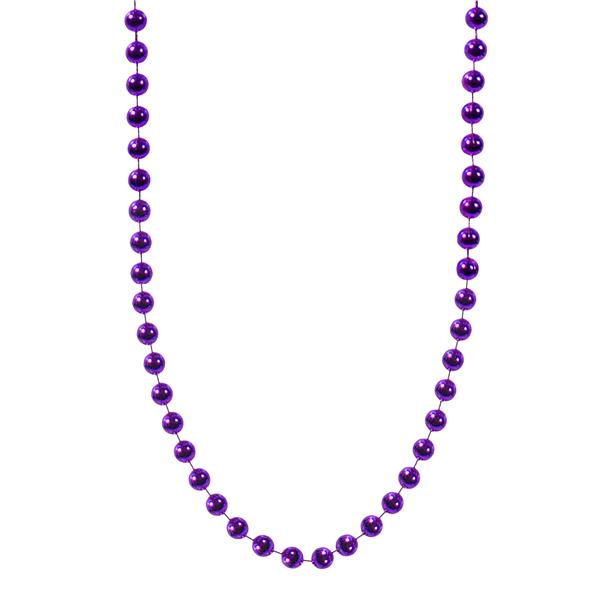 Purple 7mm Beaded 33 Inch Necklaces