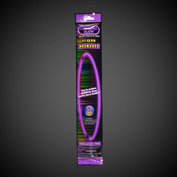 Purple Glow Necklace - 22 Inch Pack