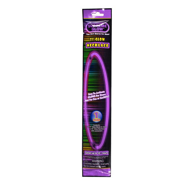 Purple Glow Stick Necklace - 22 Inch Pack