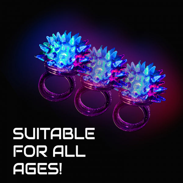 Purple LED Flashing Porcupine Rings