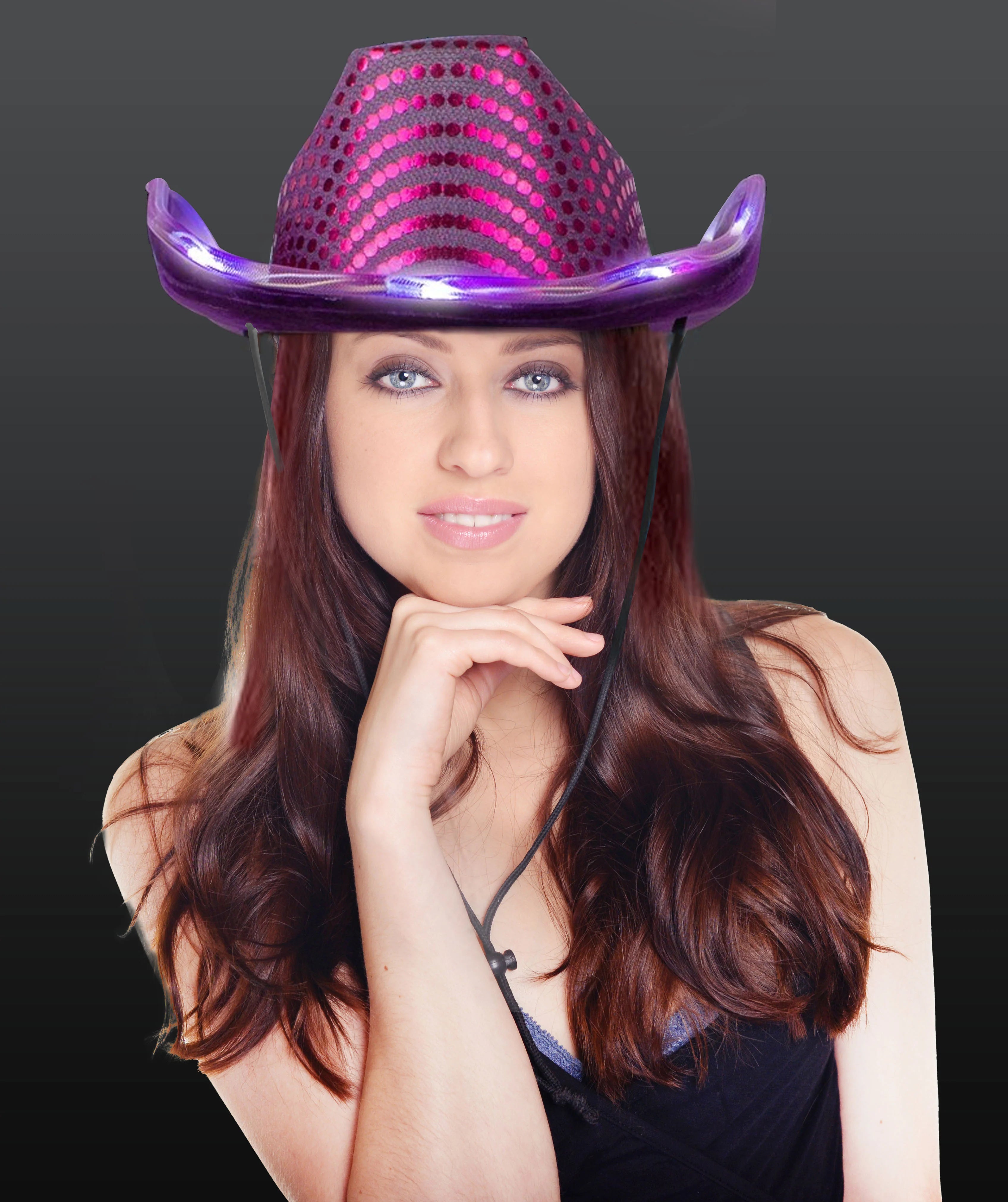 Purple cowboy hat on sale