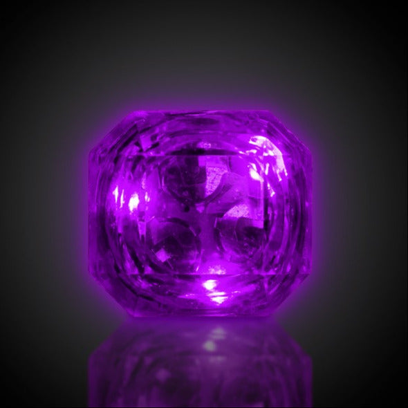 Purple LED Light Up Diamond Ring