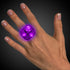Purple LED Light Up Flashing Diamond Ring