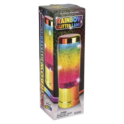 10" Rainbow Glitter Tube Lamp