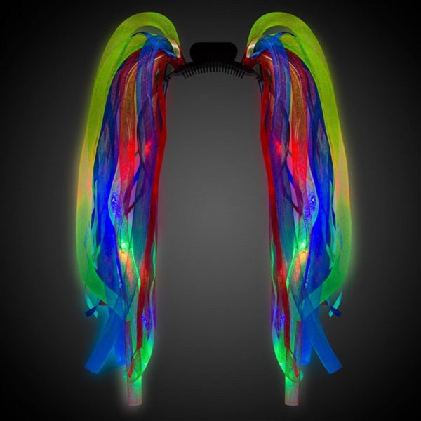 Rainbow LED Light Up Dreads Headband