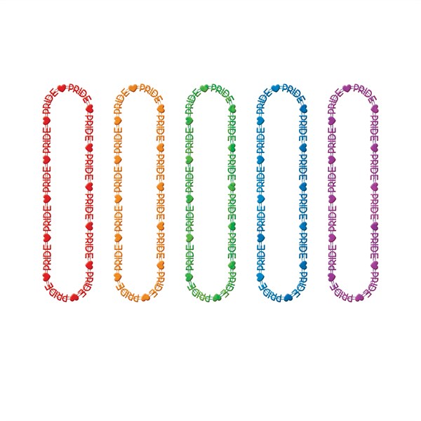 Rainbow Pride 32 Word Bead Necklaces