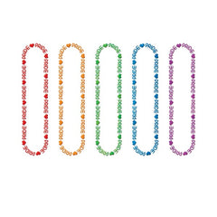 Rainbow Pride 32" Word Bead Necklaces