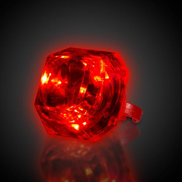 Red LED Light Up Diamond Ring