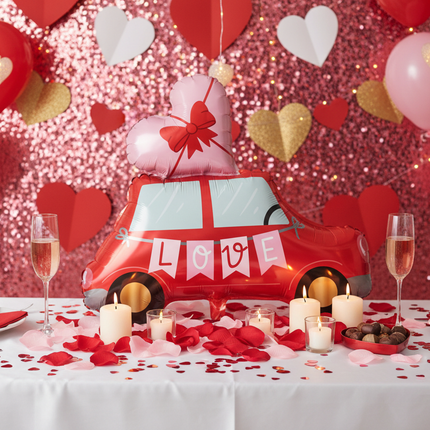Love Car Balloon Valentine's Day Table Decoration