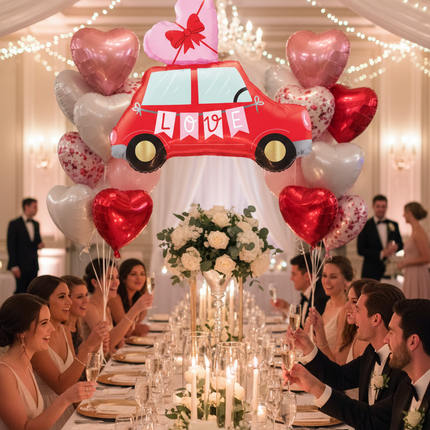 Love Car Balloon at Wedding Celebration